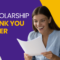 Scholarship Thank You Letter